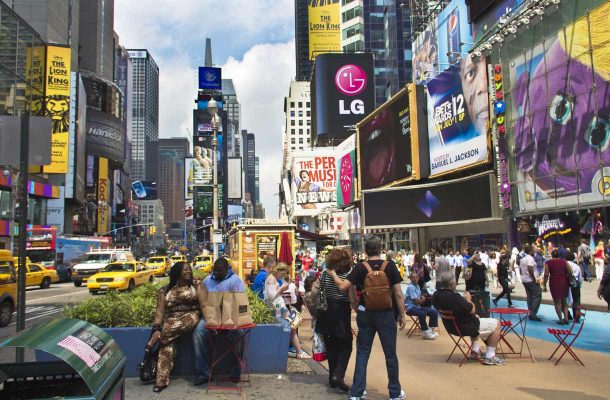 New Yorkin kuuluisa Times Square